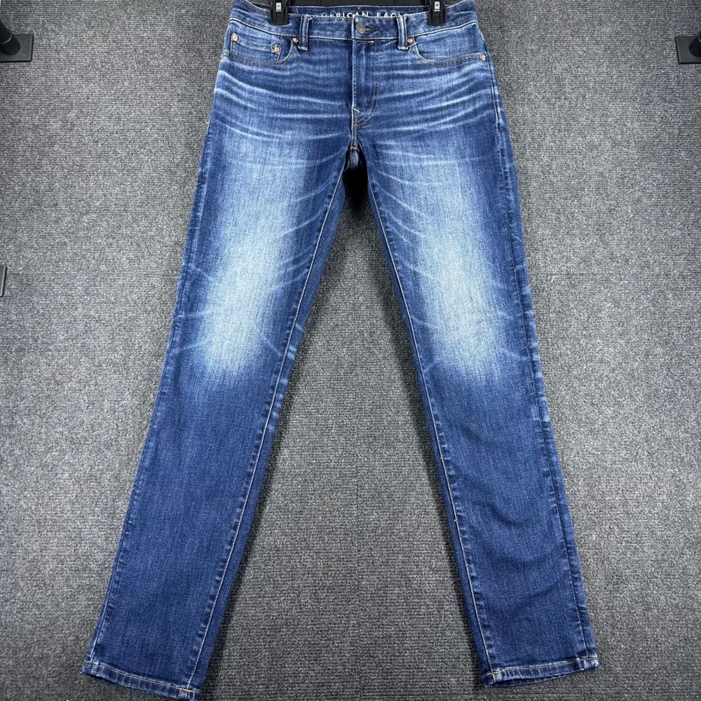 American Eagle Jeans Mens 30x34 Blue Airflex+ Temp Tech Slim Fit Denim